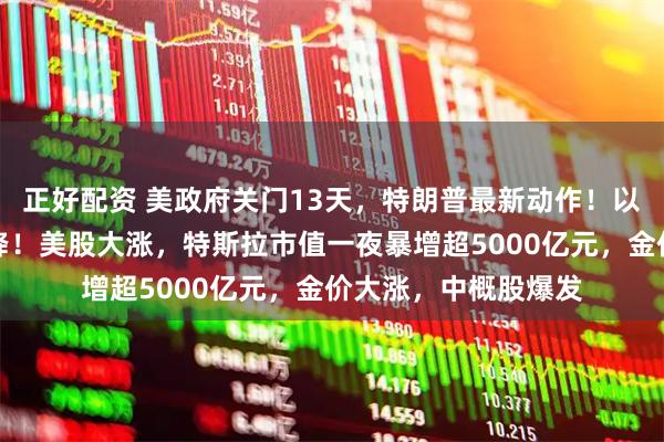 正好配资 美政府关门13天，特朗普最新动作！以总理：哈马斯已投降！美股大涨，特斯拉市值一夜暴增超5000亿元，金价大涨，中概股爆发