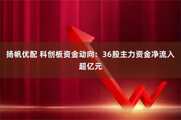 扬帆优配 科创板资金动向：36股主力资金净流入超亿元